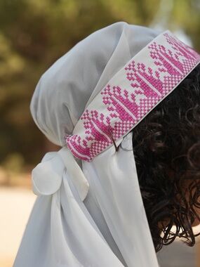White Tatreez Palestinian Khirka